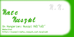 mate nuszpl business card